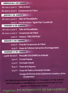 Navasfrias - NAVASFRIAS PROGRAMA DE ACTIVIDADES 2012