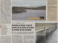 Navasfrias - Ciudad rodrigo: Se paralizan las obras en irueña, mientras crece la preocupación por que el puente no resista la presión.
