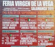 Navasfrias - Cartel de Fiestas Salamanca 2011, Plaza de toros «La glorieta»