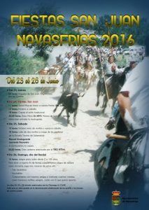 Cartel Fiestas San Juan 2016. Navasfrias