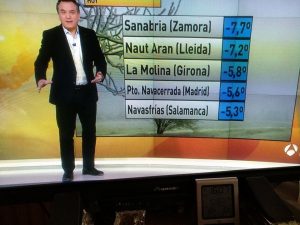 Navasfrías brand new septima minimum temperature of Spain